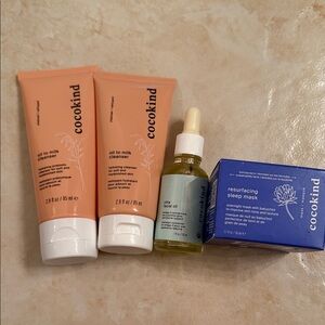 Cocokind Oil to Milk Cleanser Set - Orange and White